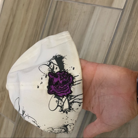 White Flex Fit Flat Bill LSU Hat - Picture 3 of 5